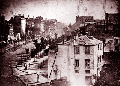 Boulevard du Temple, Paris, 3º arrondissement, 1838 (daguerreótipo) de Louis Jacques Mande Daguerre